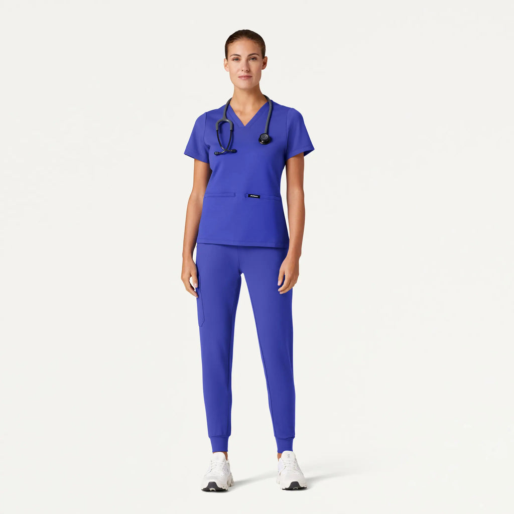 Jaanuu Scrubs Women's Rubi Slim ULTRAsoft Scrub Jogger Moon Blue | scrub-supply.com