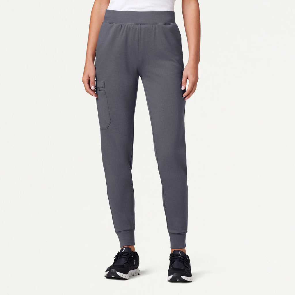 Jaanuu Scrubs Women's Rubi Slim ULTRAsoft Scrub Jogger Heather Gray | scrub-supply.com