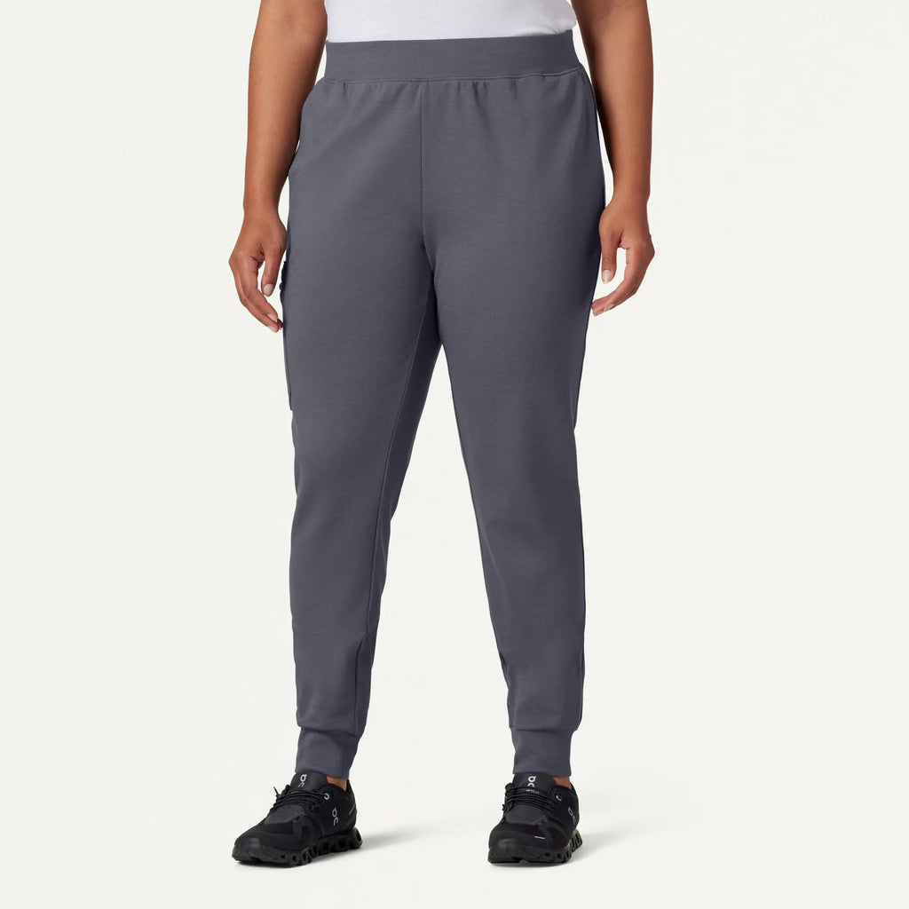 Jaanuu Scrubs Women's Rubi Slim ULTRAsoft Scrub Jogger Heather Gray | scrub-supply.com