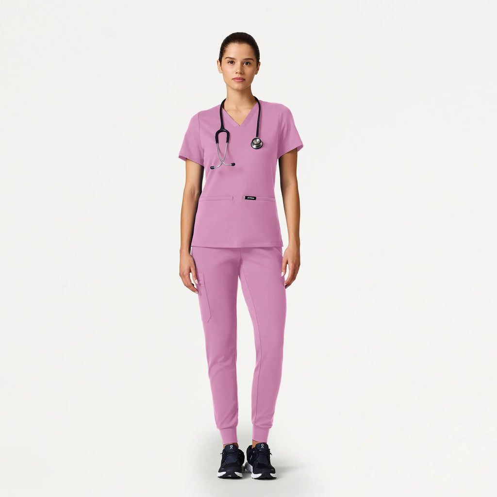 Jaanuu Scrubs Women's Rubi Slim ULTRAsoft Scrub Jogger Light Magenta | scrub-supply.com