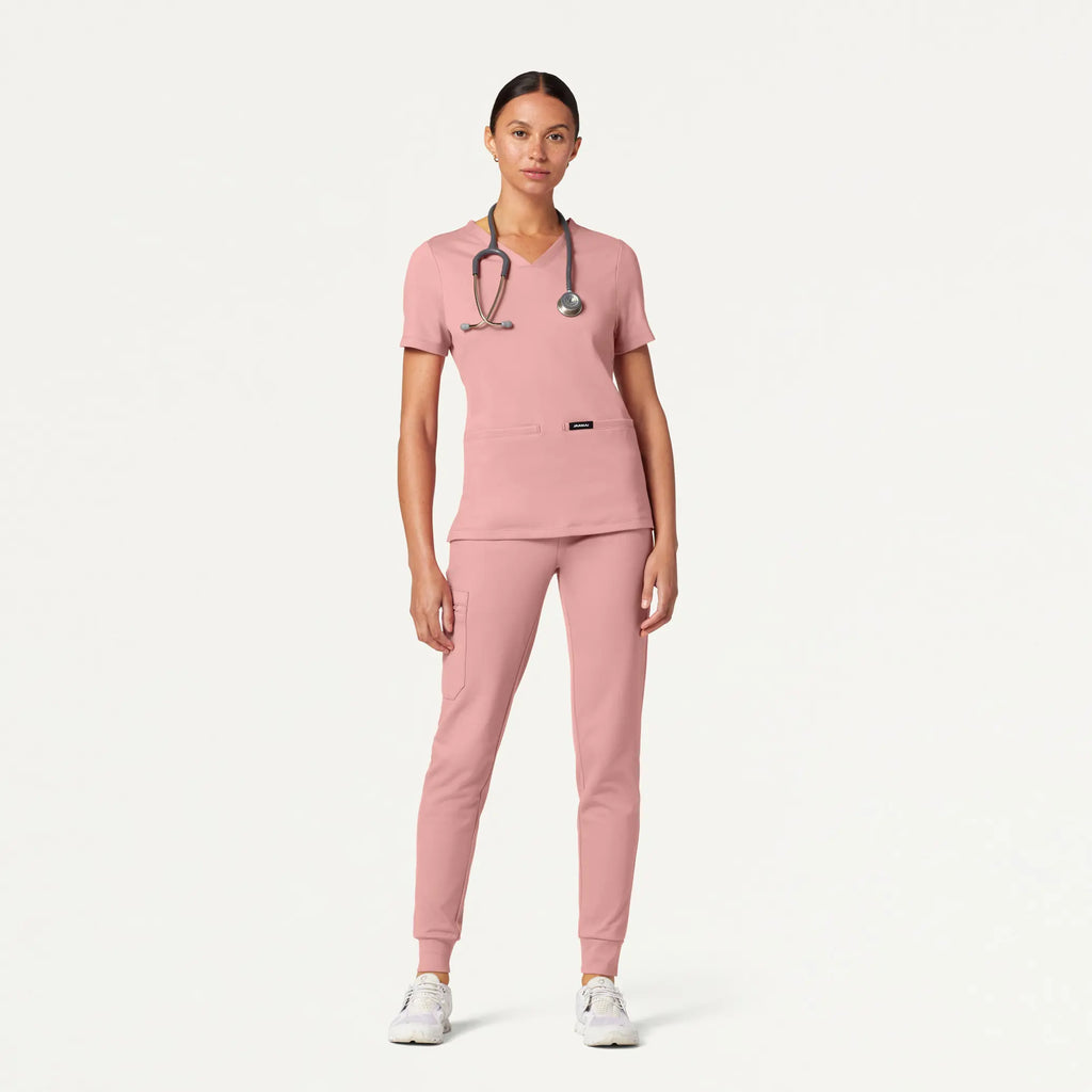 Jaanuu Scrubs Women's Rubi Slim ULTRAsoft Scrub Jogger Mauve | scrub-supply.com