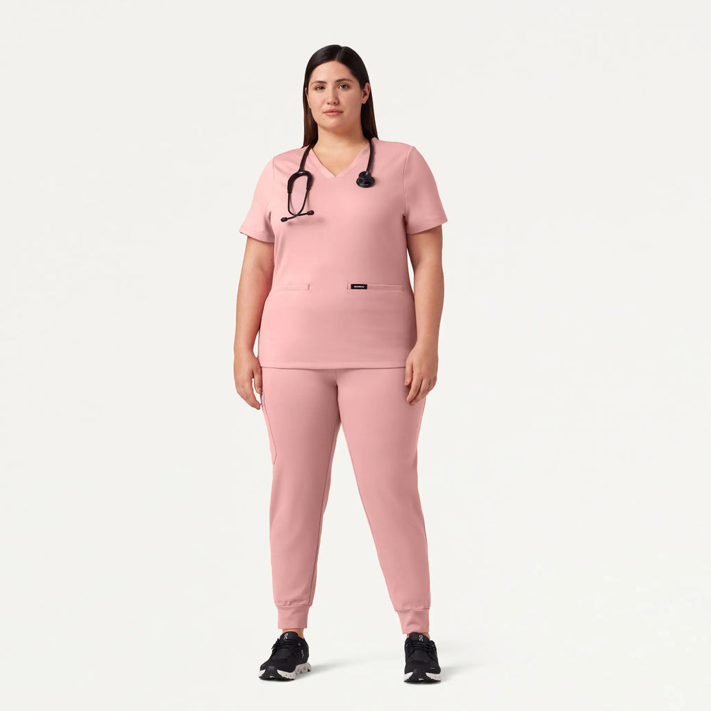 Jaanuu Scrubs Women's Rubi Slim ULTRAsoft Scrub Jogger Mauve | scrub-supply.com