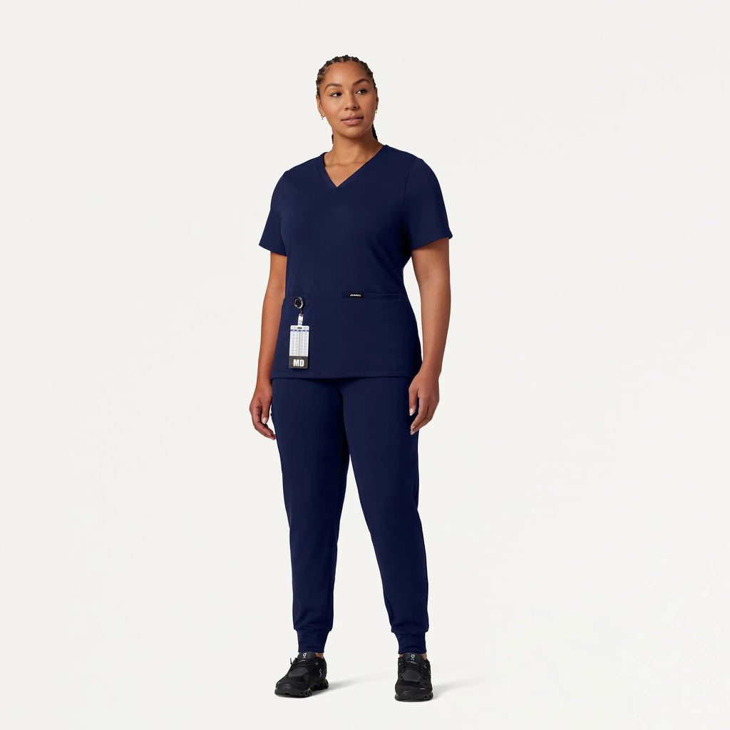 Jaanuu Scrubs Women's Rubi Slim ULTRAsoft Scrub Jogger Midnight Navy | scrub-supply.com