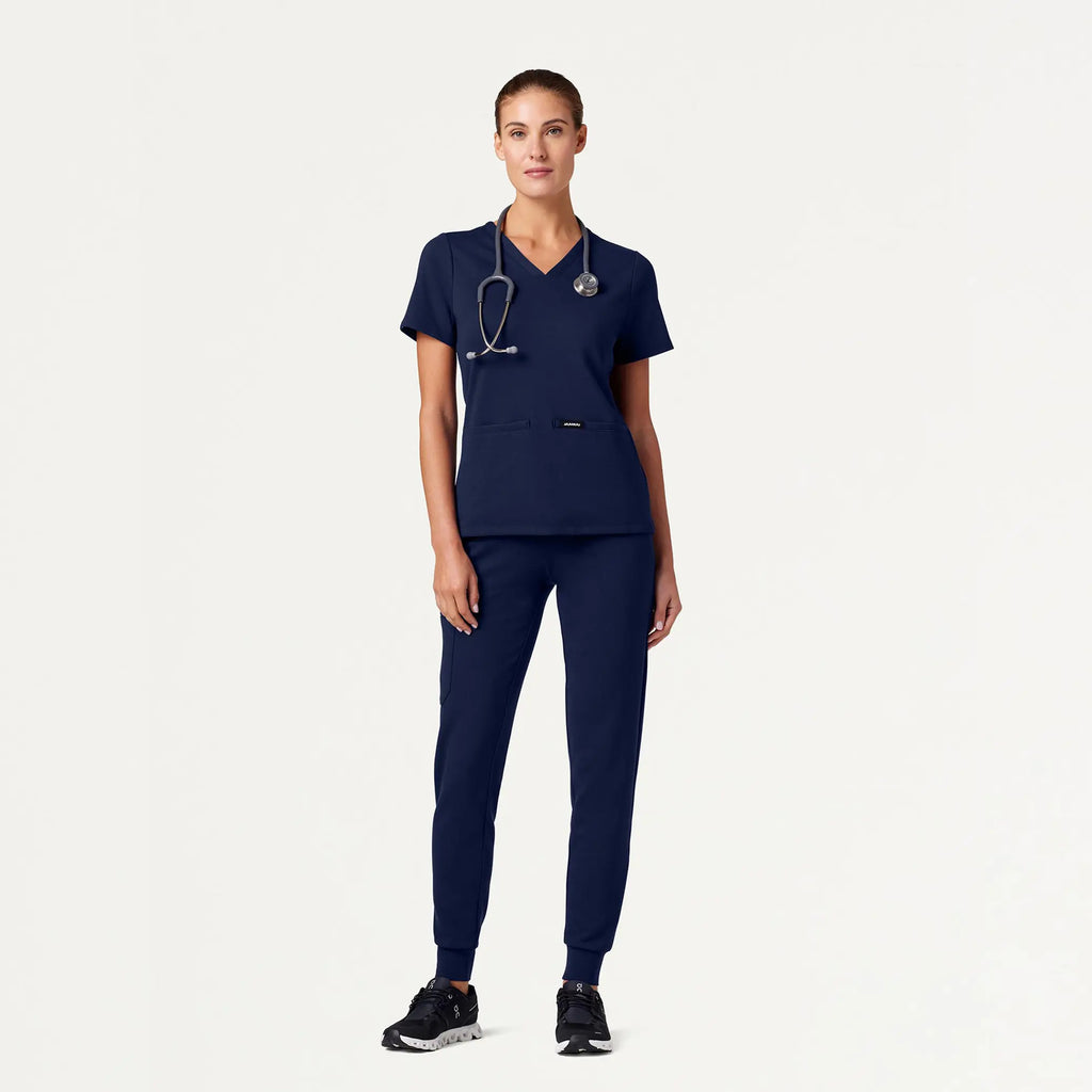 Jaanuu Scrubs Women's Rubi Slim ULTRAsoft Scrub Jogger Midnight Navy | scrub-supply.com