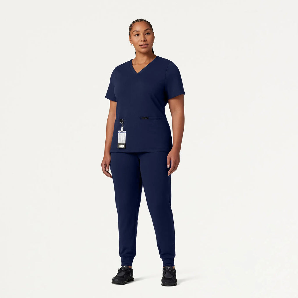 Jaanuu Scrubs Women's Rubi Slim ULTRAsoft Scrub Jogger Midnight Navy | scrub-supply.com