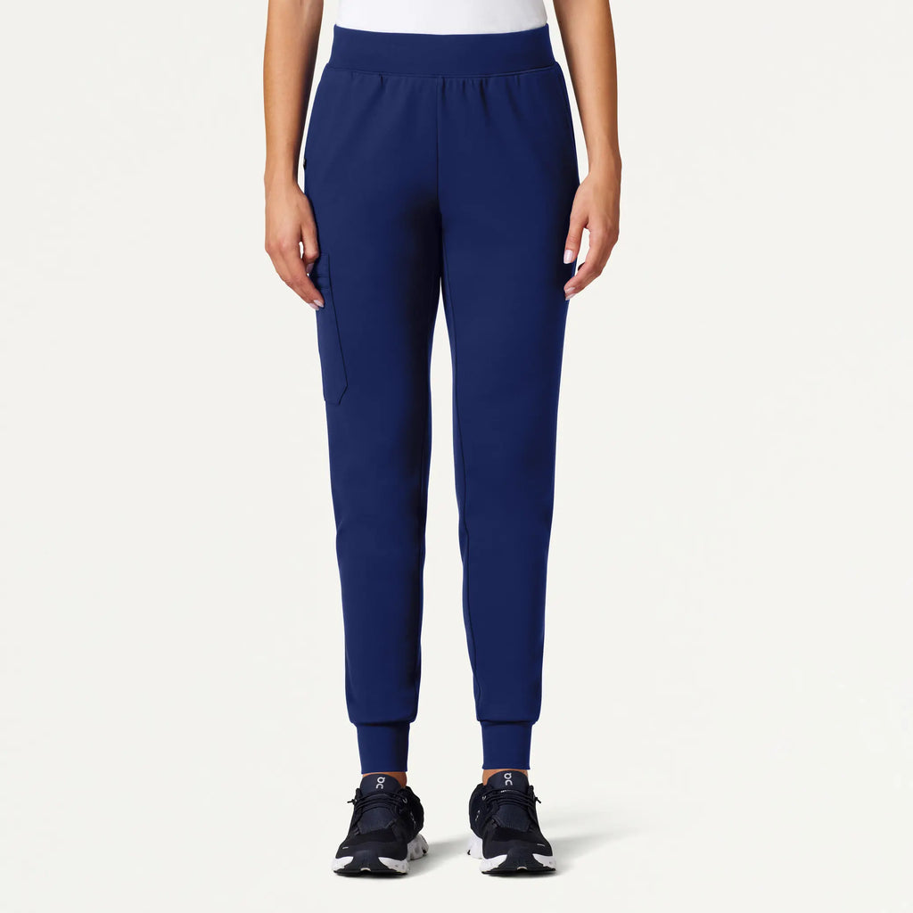 Jaanuu Scrubs Women's Rubi Slim ULTRAsoft Scrub Jogger Navy Blue | scrub-supply.com