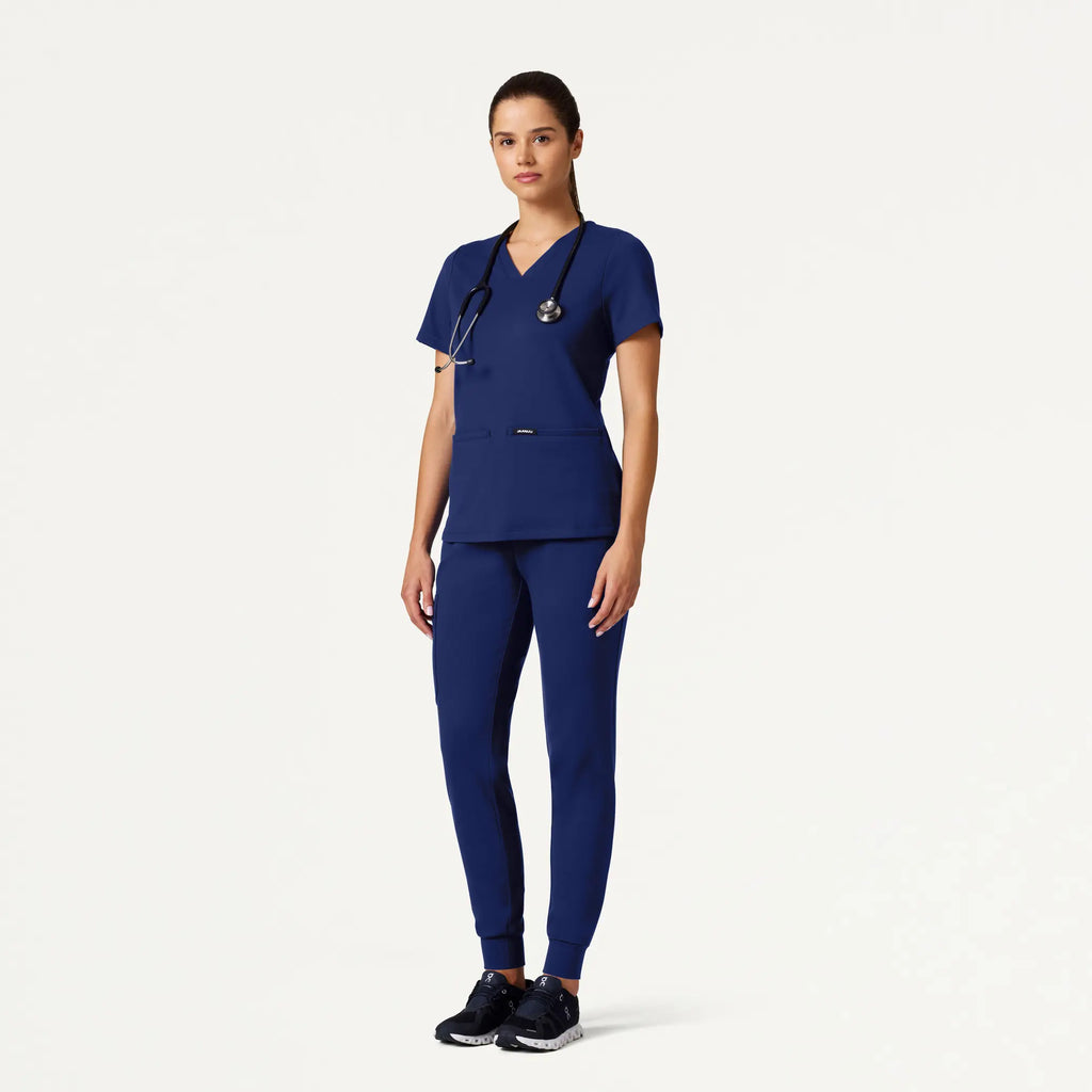 Jaanuu Scrubs Women's Rubi Slim ULTRAsoft Scrub Jogger Navy Blue | scrub-supply.com