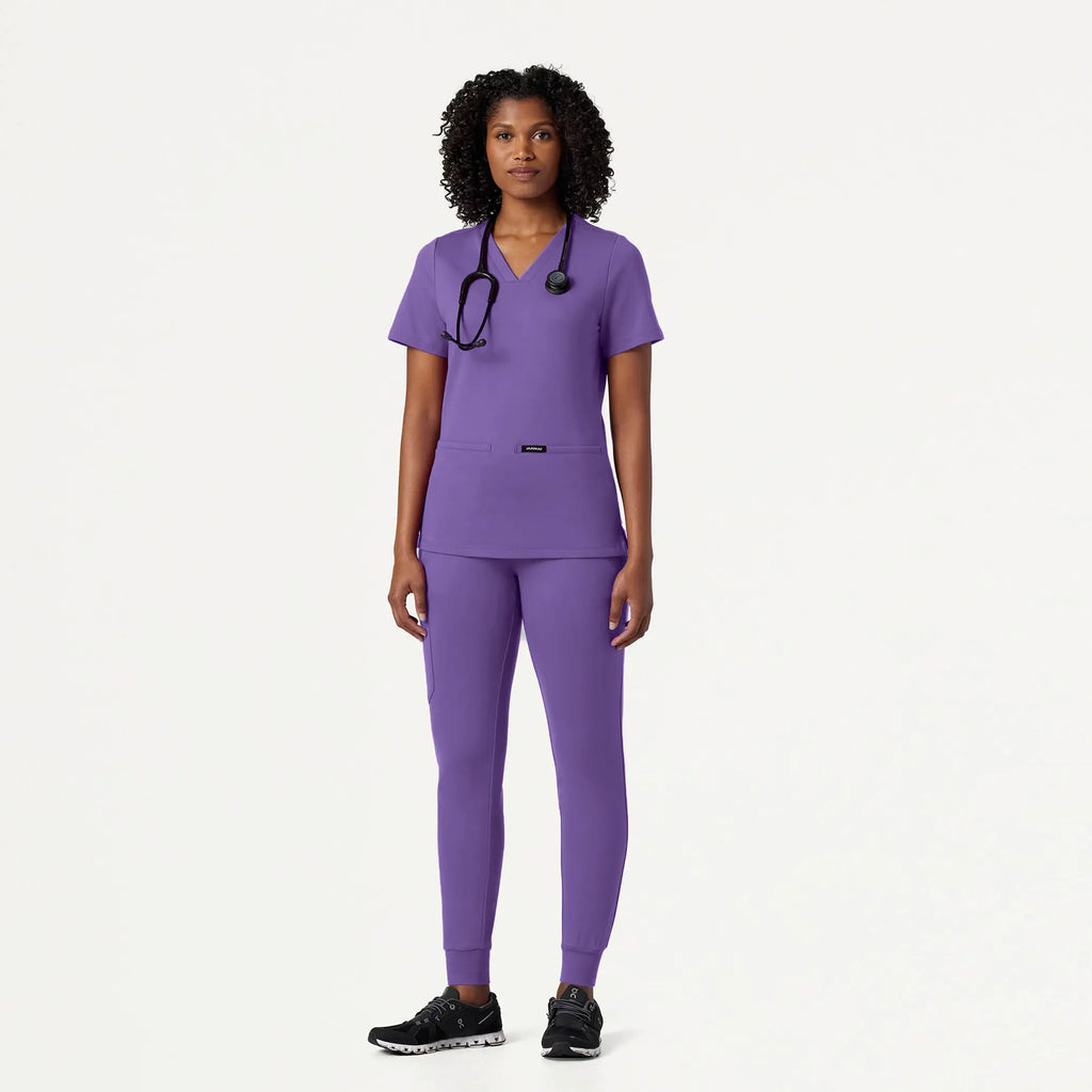 Jaanuu Scrubs Women's Rubi Slim ULTRAsoft Scrub Jogger Violet | scrub-supply.com