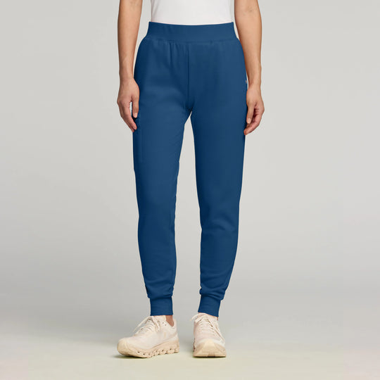 Jaanuu Scrubs Women's Rubi Slim ULTRAsoft Scrub Jogger Ocean | scrub-supply.com