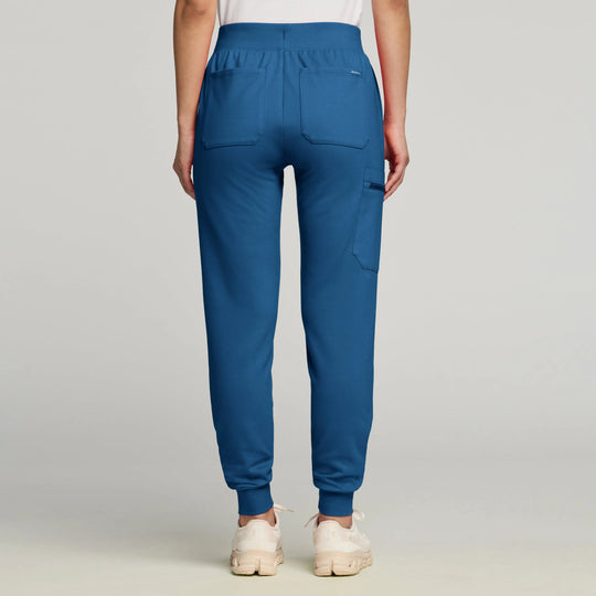 Jaanuu Scrubs Women's Rubi Slim ULTRAsoft Scrub Jogger Ocean | scrub-supply.com