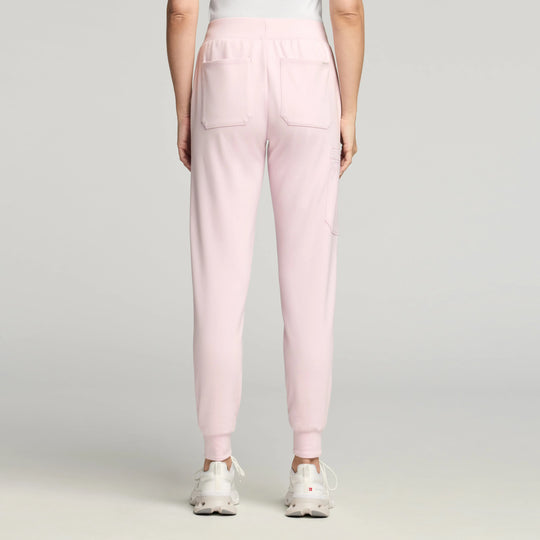 Jaanuu Scrubs Women's Rubi Slim ULTRAsoft Scrub Jogger Rose Quartz | scrub-supply.com