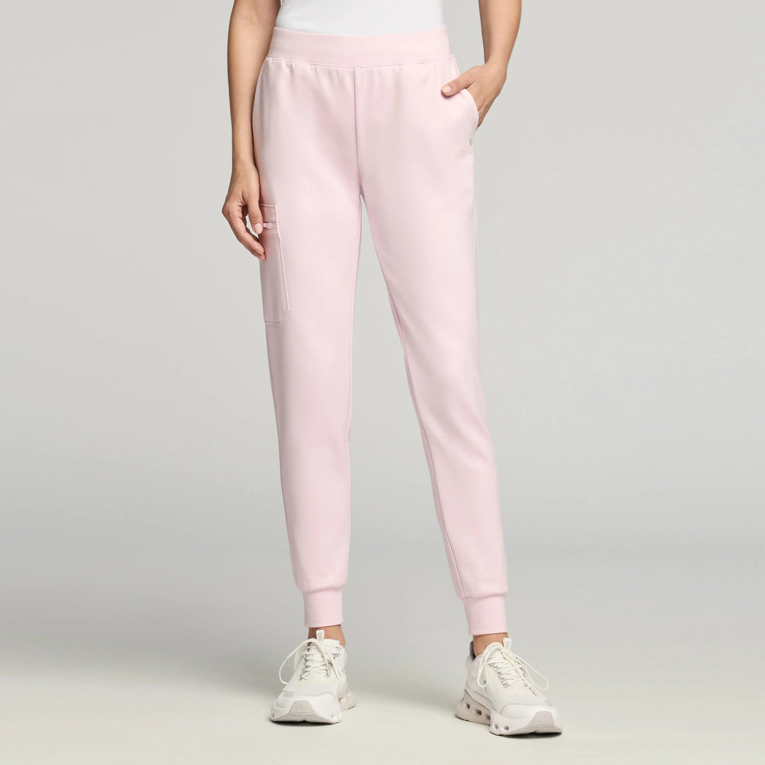 Jaanuu Scrubs Women's Rubi Slim ULTRAsoft Scrub Jogger Rose Quartz | scrub-supply.com