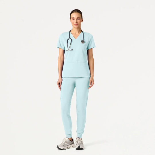 Jaanuu Scrubs Women's Rubi Slim ULTRAsoft Scrub Jogger Sky Blue | scrub-supply.com