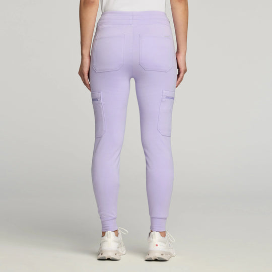 Jaanuu Scrubs Women's Kait 10-Pocket Skinny ULTRAsoft Scrub Jogger Lavender | scrub-supply.com