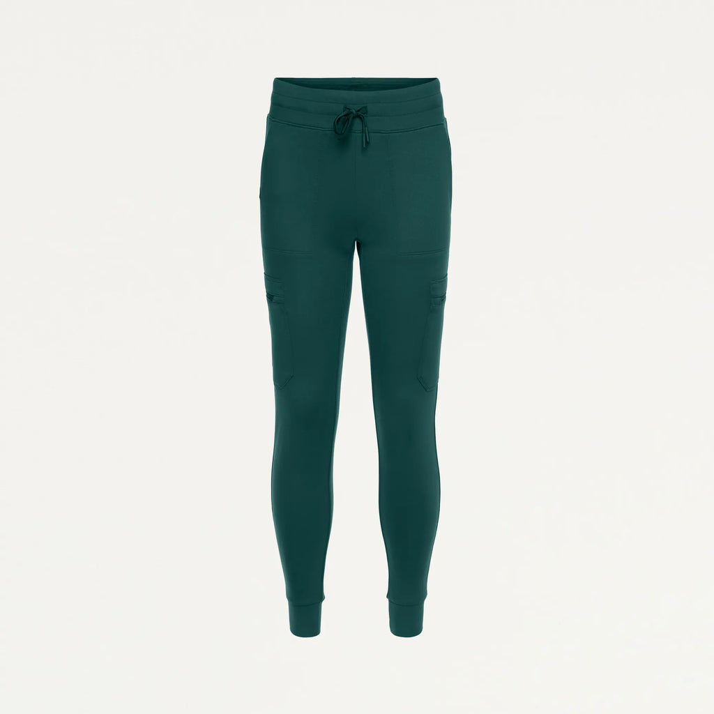 Jaanuu Scrubs Women's Kait 10-Pocket Skinny ULTRAsoft Scrub Jogger Midnight Green | scrub-supply.com