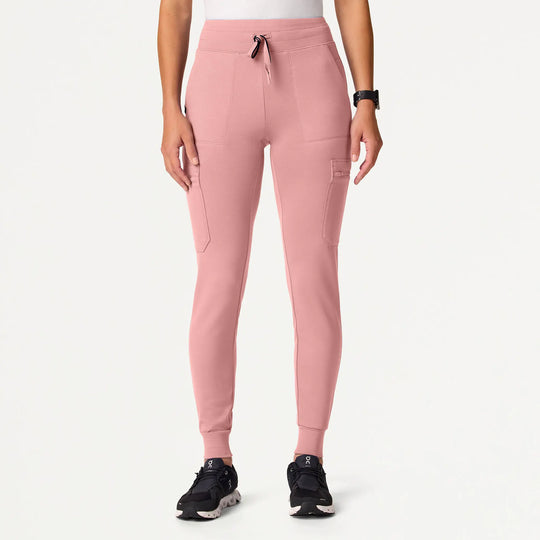 Jaanuu Scrubs Women's Kait 10-Pocket Skinny ULTRAsoft Scrub Jogger Mauve | scrub-supply.com