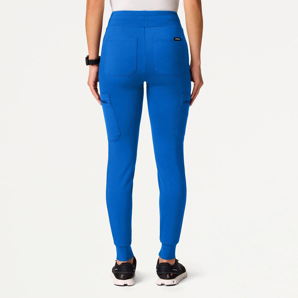 Jaanuu Scrubs Women's Kait 10-Pocket Skinny ULTRAsoft Scrub Jogger Royal Blue | scrub-supply.com