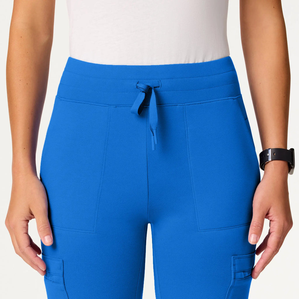 Jaanuu Scrubs Women's Kait 10-Pocket Skinny ULTRAsoft Scrub Jogger Royal Blue | scrub-supply.com