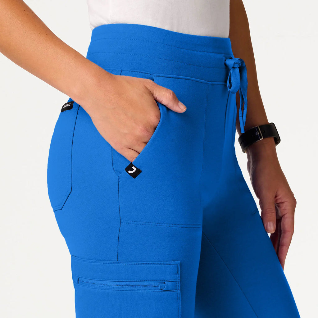 Jaanuu Scrubs Women's Kait 10-Pocket Skinny ULTRAsoft Scrub Jogger Royal Blue | scrub-supply.com
