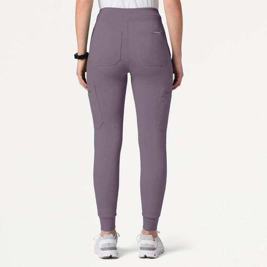 Jaanuu Scrubs Women's Kait 10-Pocket Skinny Scrub Jogger Titanium | scrub-supply.com