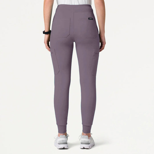 Jaanuu Scrubs Women's Kait 10-Pocket Skinny Scrub Jogger Titanium | scrub-supply.com