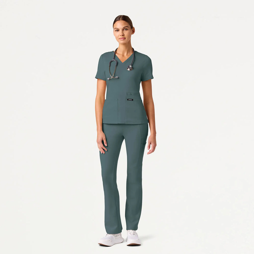 Jaanuu Scrubs Women's Perri ULTRAsoft Yoga Scrub Pant Alpine Green | scrub-supply.com