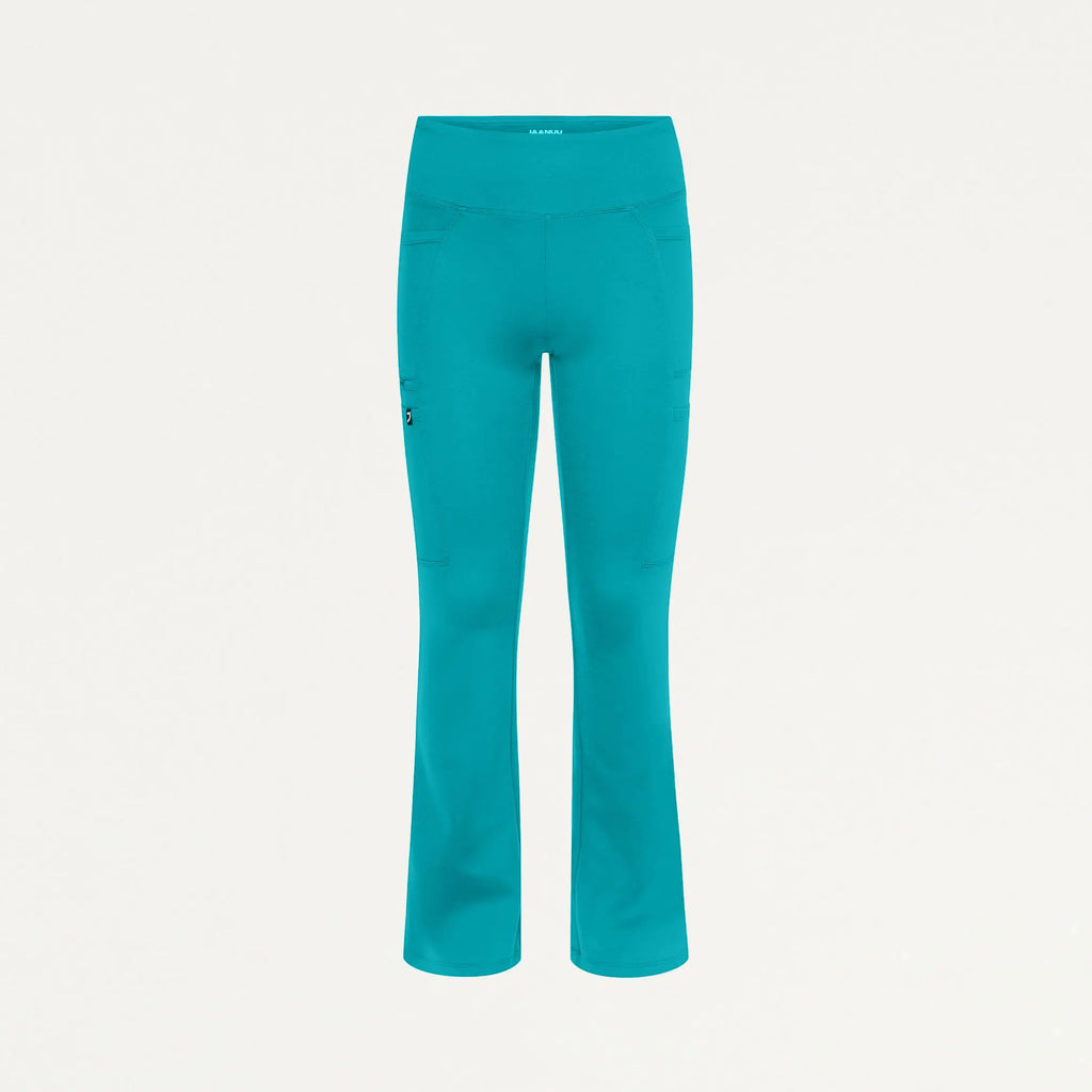 Jaanuu Scrubs Women's Perri ULTRAsoft Yoga Scrub Pant Teal | scrub-supply.com