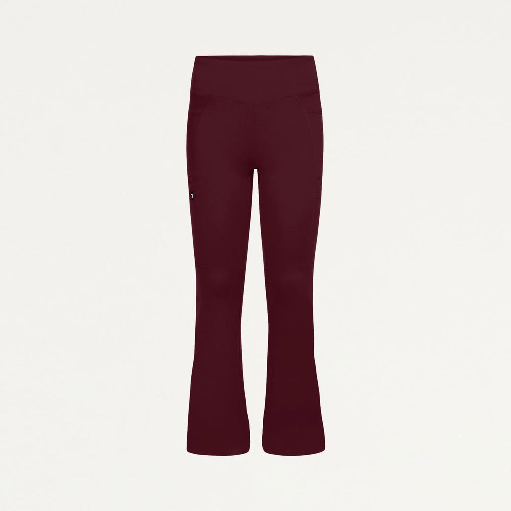 Jaanuu Scrubs Women's Perri ULTRAsoft Yoga Scrub Pant Burgundy | scrub-supply.com