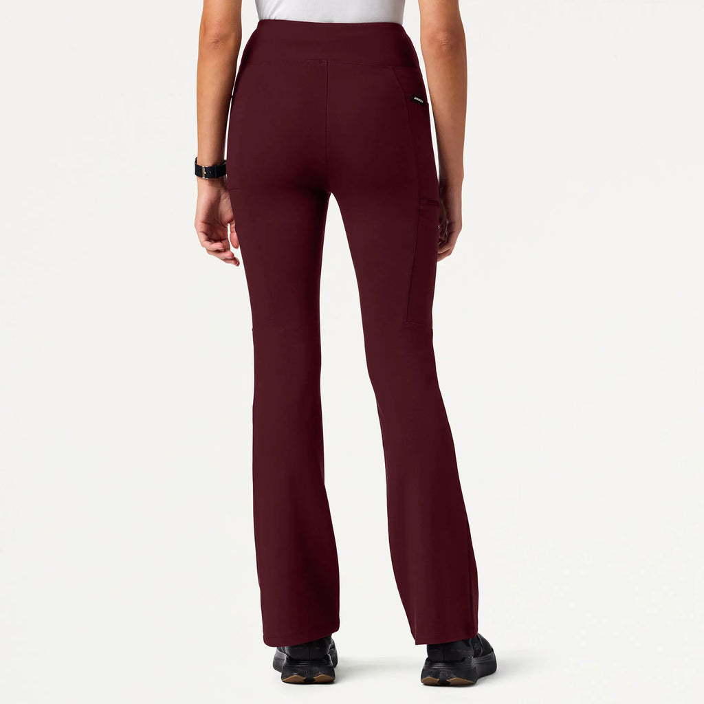 Jaanuu Scrubs Women's Perri ULTRAsoft Yoga Scrub Pant Burgundy | scrub-supply.com