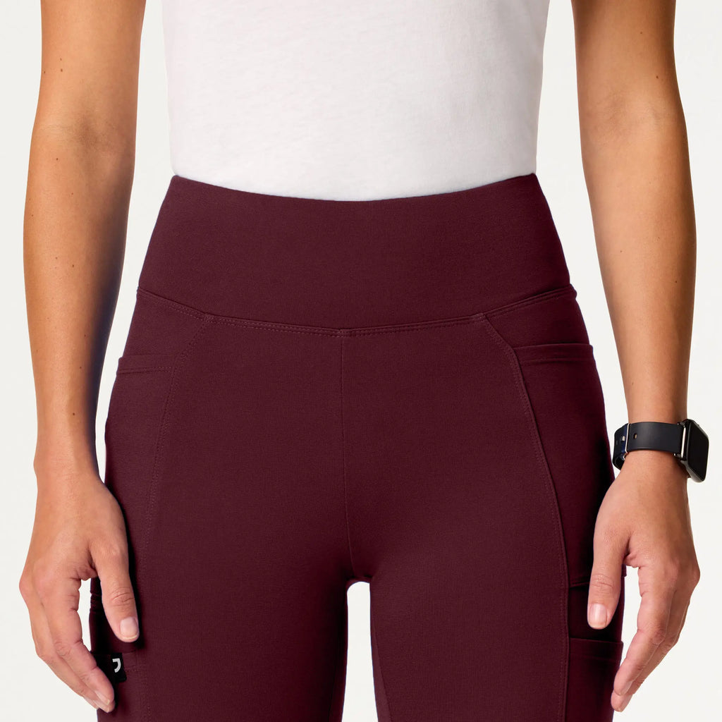 Jaanuu Scrubs Women's Perri ULTRAsoft Yoga Scrub Pant Burgundy | scrub-supply.com