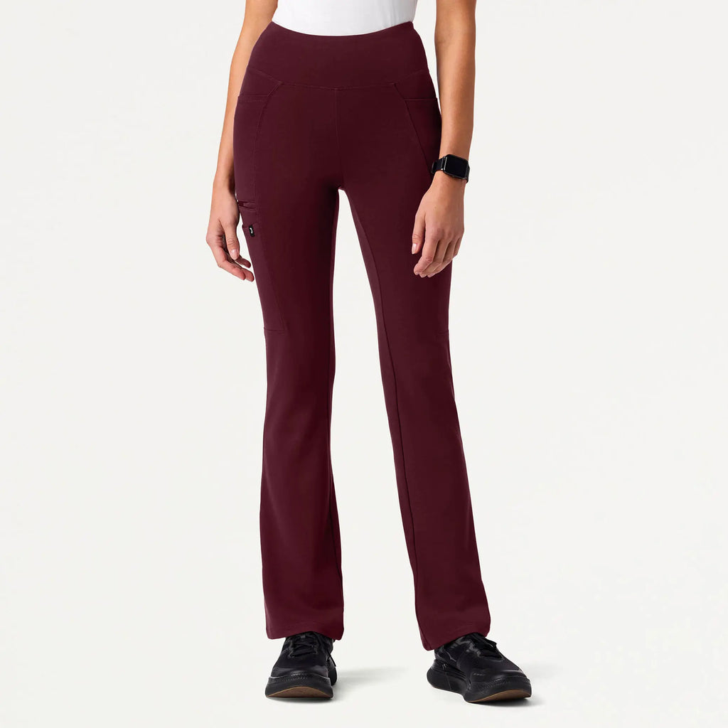Jaanuu Scrubs Women's Perri ULTRAsoft Yoga Scrub Pant Burgundy | scrub-supply.com