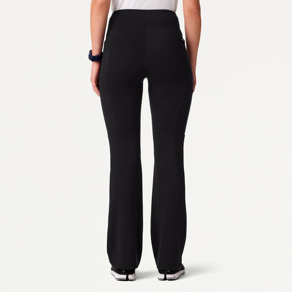 Jaanuu Scrubs Women's Perri ULTRAsoft Yoga Scrub Pant Black | scrub-supply.com