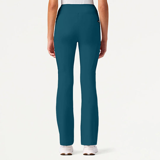 Jaanuu Scrubs Women's Perri ULTRAsoft Yoga Scrub Pant Caribbean Blue | scrub-supply.com