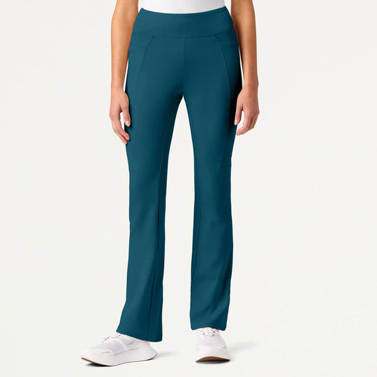 Jaanuu Scrubs Women's Perri ULTRAsoft Yoga Scrub Pant Caribbean Blue | scrub-supply.com