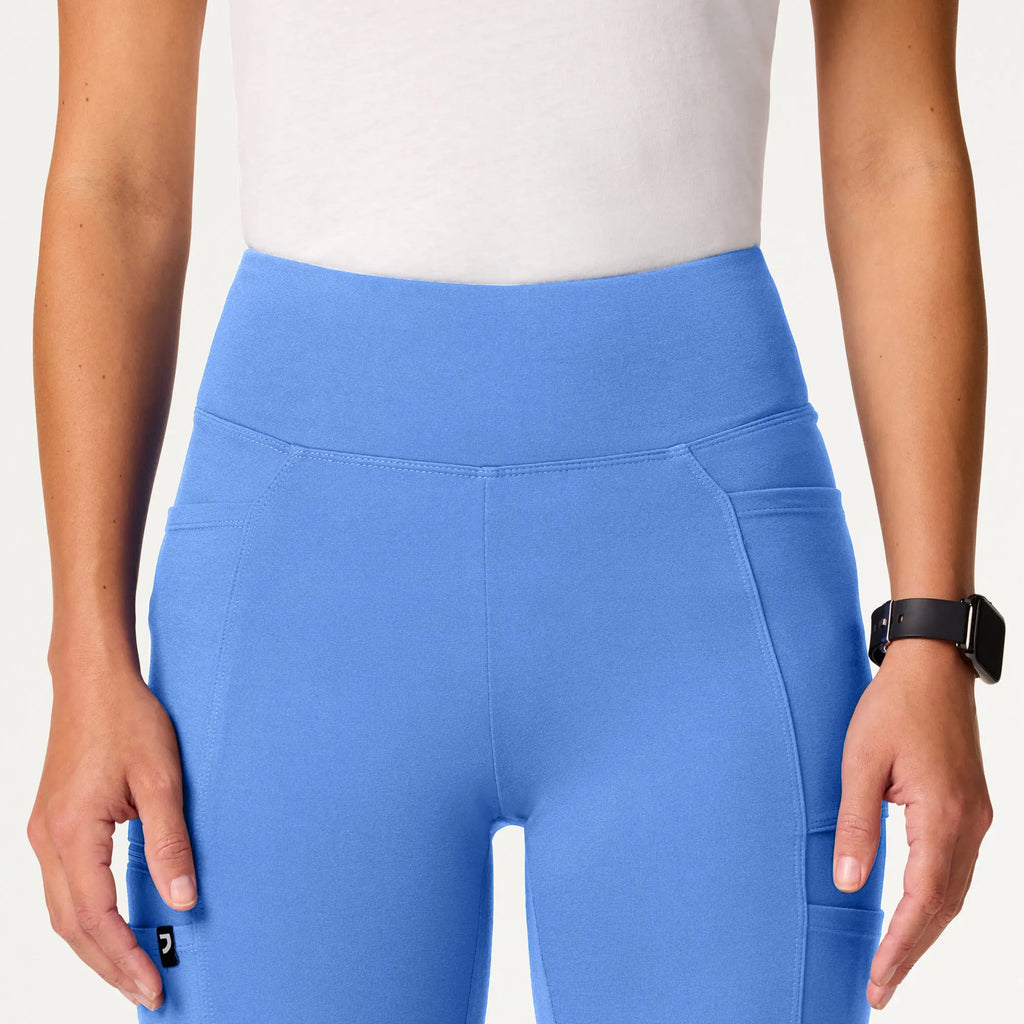 Jaanuu Scrubs Women's Perri ULTRAsoft Yoga Scrub Pant Ceil Blue | scrub-supply.com