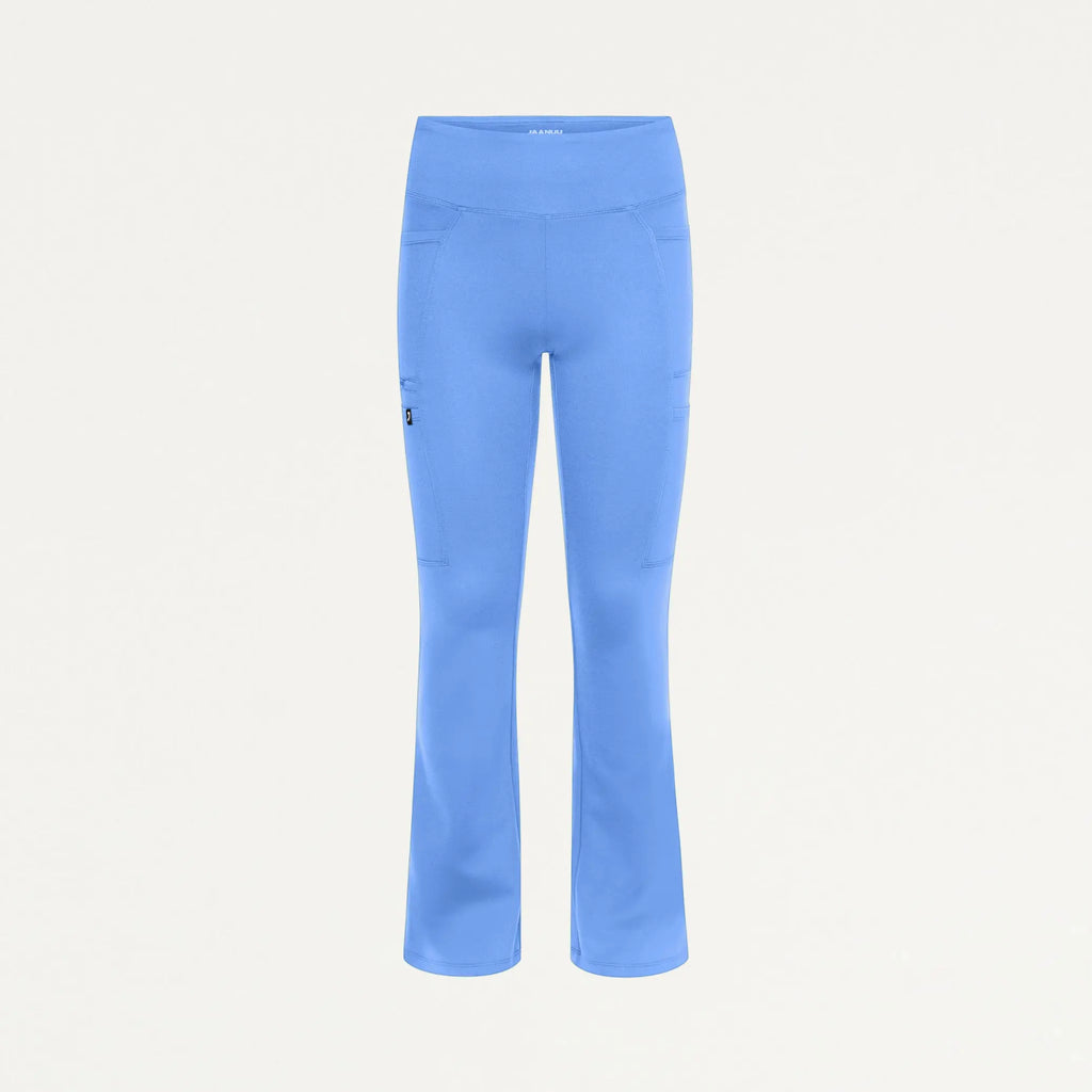 Jaanuu Scrubs Women's Perri ULTRAsoft Yoga Scrub Pant Ceil Blue | scrub-supply.com