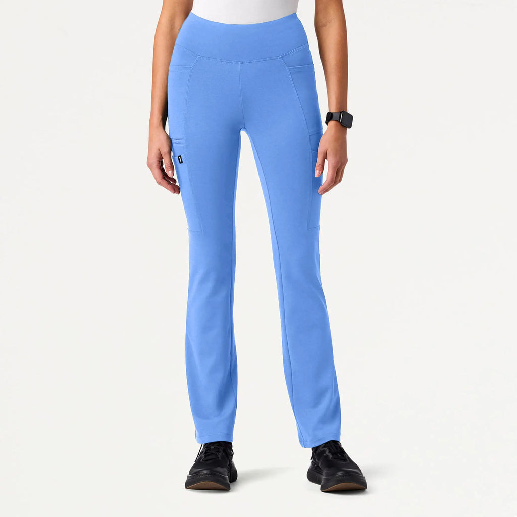 Jaanuu Scrubs Women's Perri ULTRAsoft Yoga Scrub Pant Ceil Blue | scrub-supply.com