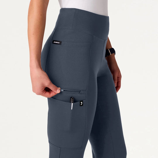 Jaanuu Scrubs Women's Perri ULTRAsoft Yoga Scrub Pant Carbon Gray | scrub-supply.com