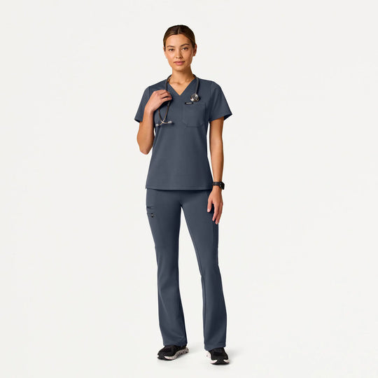 Jaanuu Scrubs Women's Perri ULTRAsoft Yoga Scrub Pant Carbon Gray | scrub-supply.com