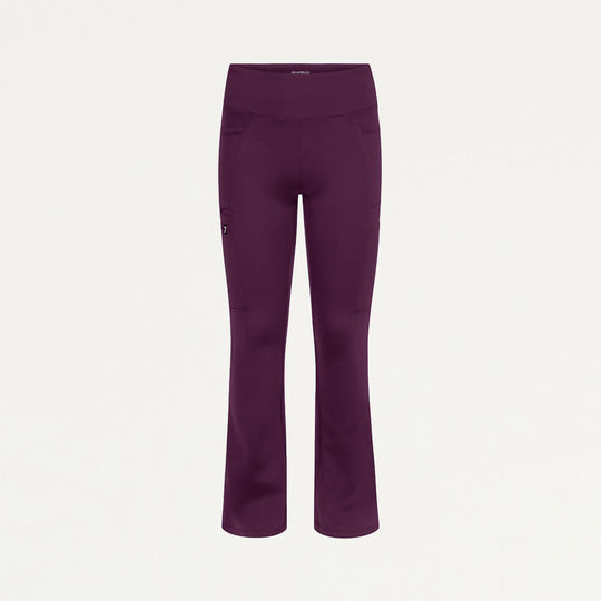 Jaanuu Scrubs Women's Perri ULTRAsoft Yoga Scrub Pant Deep Eggplant | scrub-supply.com