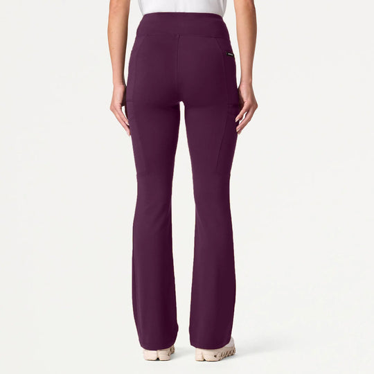 Jaanuu Scrubs Women's Perri ULTRAsoft Yoga Scrub Pant Deep Eggplant | scrub-supply.com