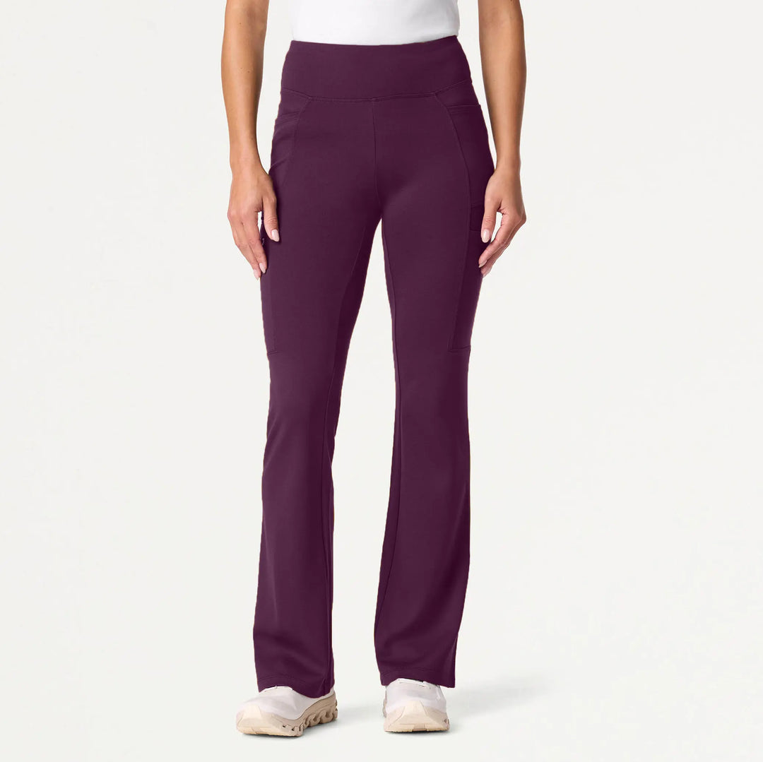 Jaanuu Scrubs Women's Perri ULTRAsoft Yoga Scrub Pant Deep Eggplant | scrub-supply.com