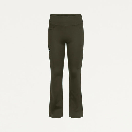 Jaanuu Scrubs Women's Perri ULTRAsoft Yoga Scrub Pant Deep Olive | scrub-supply.com