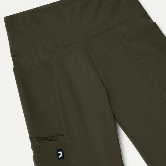 Jaanuu Scrubs Women's Perri ULTRAsoft Yoga Scrub Pant Deep Olive | scrub-supply.com
