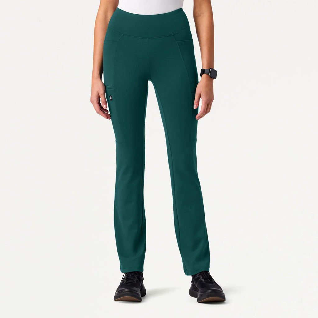 Jaanuu Scrubs Women's Perri ULTRAsoft Yoga Scrub Pant Midnight Green | scrub-supply.com