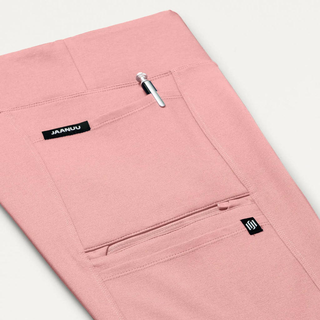 Jaanuu Scrubs Women's Perri ULTRAsoft Yoga Scrub Pant Mauve | scrub-supply.com