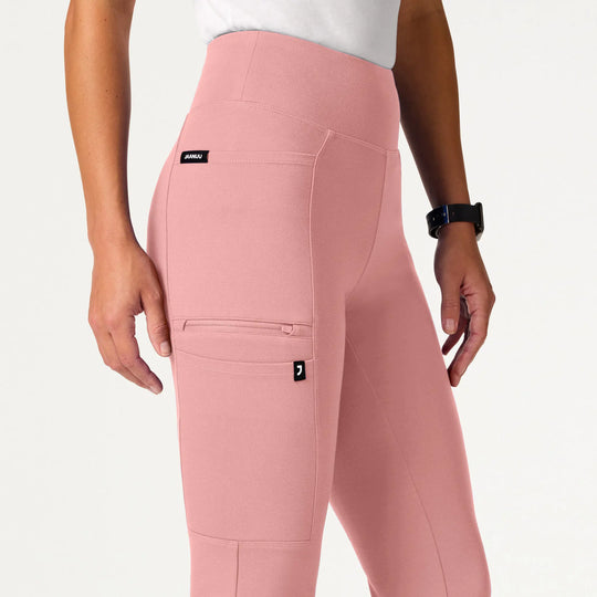 Jaanuu Scrubs Women's Perri ULTRAsoft Yoga Scrub Pant Mauve | scrub-supply.com