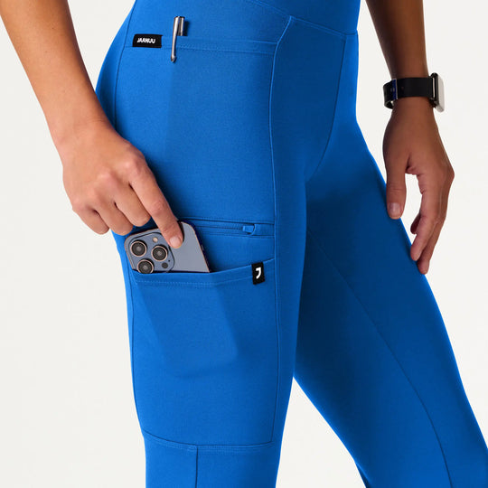 Jaanuu Scrubs Women's Perri ULTRAsoft Yoga Scrub Pant Royal Blue | scrub-supply.com