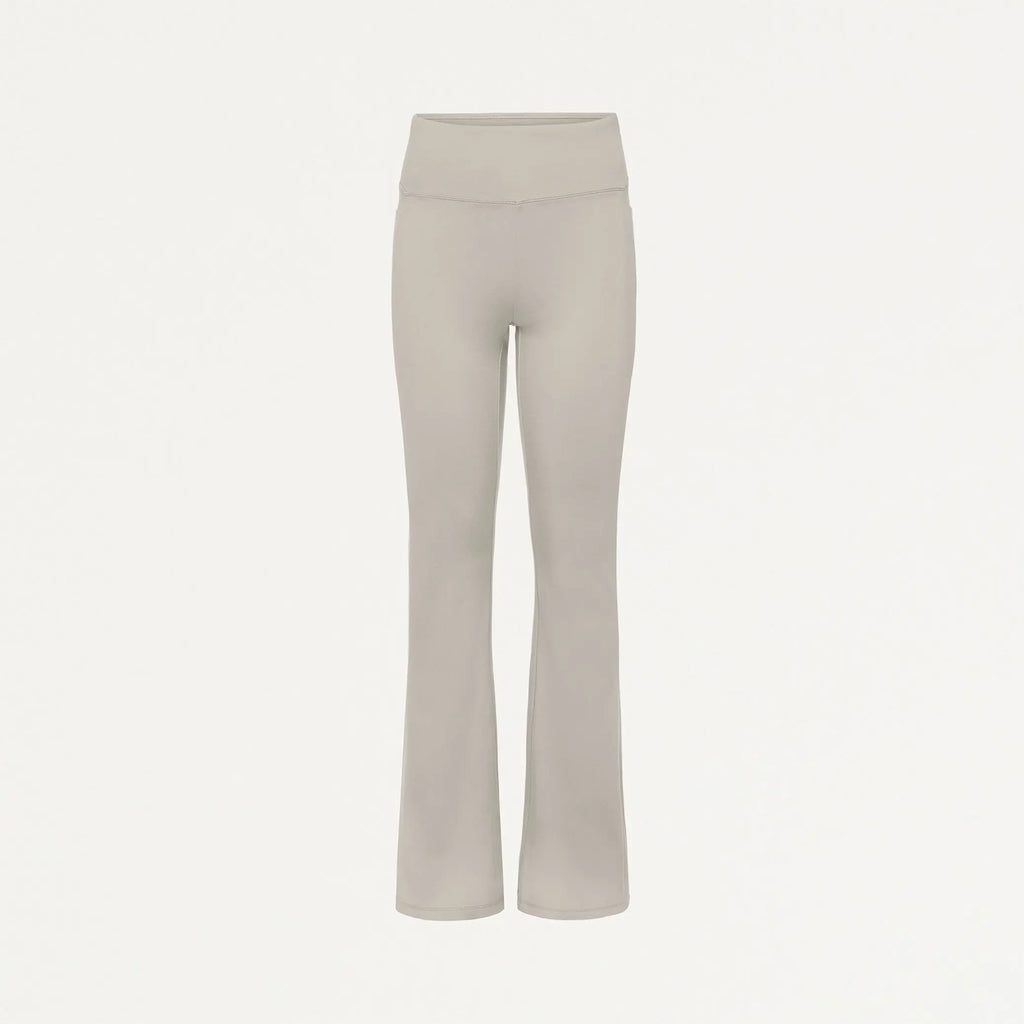 Jaanuu Scrubs Women's Lina ULTRAsoft Yoga Flare Scrub Pant Fog | scrub-supply.com