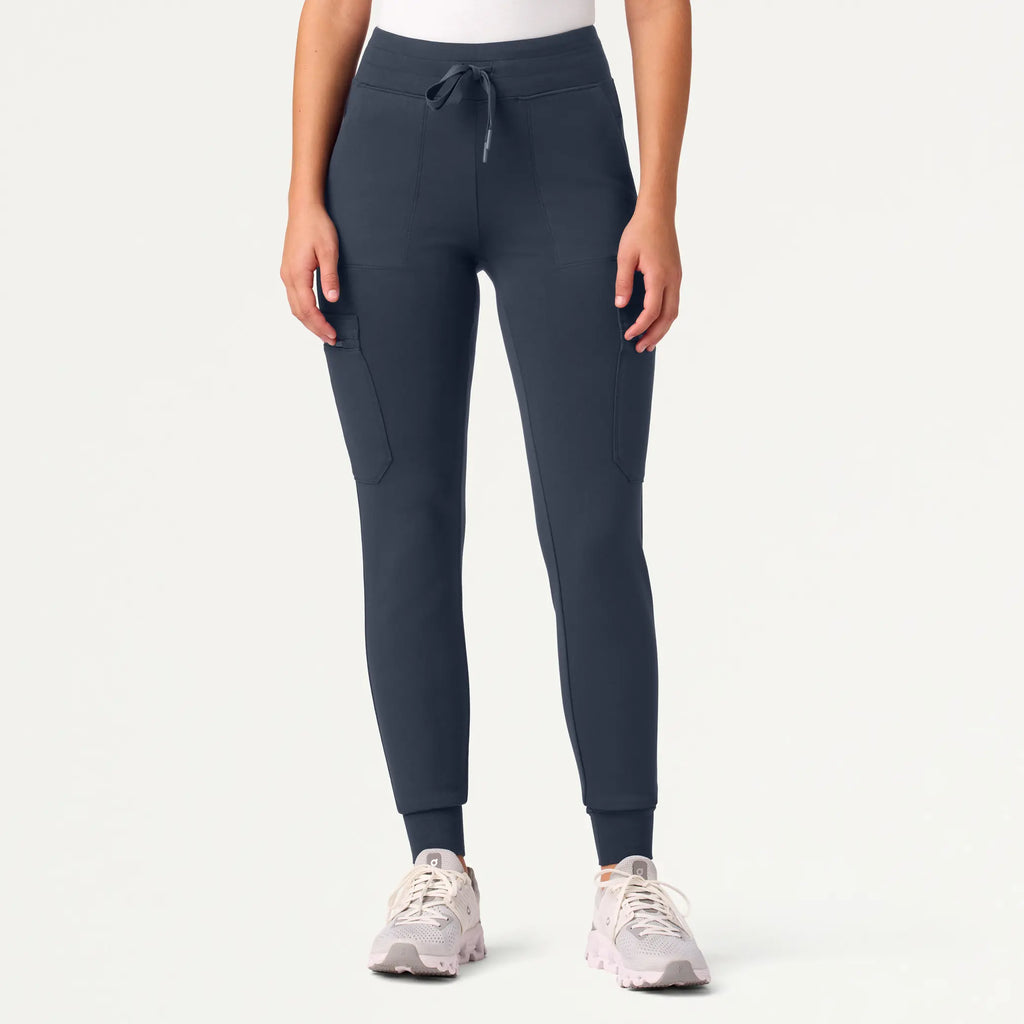 Jaanuu Scrubs Women's Abi 10-Pocket Skinny ULTRAsoft Scrub Jogger Carbon Gray | scrub-supply.com